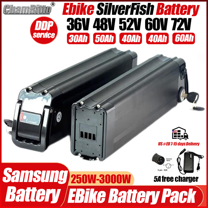 بطارية دراجة كهربائية 36 فولت  - مراجعة Electric Bicycle Battery 72V 30Ah وسعره
