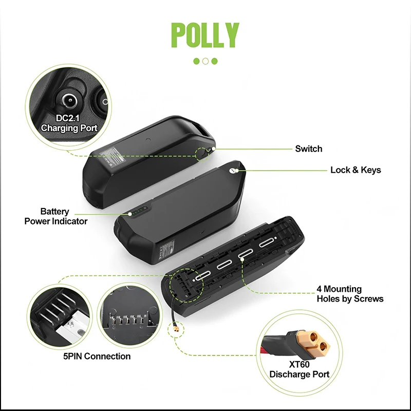 بطارية دراجة كهربائية Downtube - مراجعة Electric Bicycle Battery 72V 30Ah وسعره